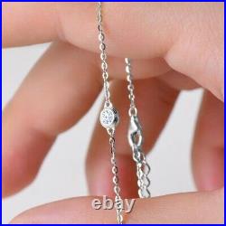 0.1ct Charm Bracelet VVS1/D/Excellent Lab-Created Diamond Test Pass Round 18K