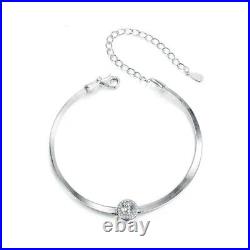 0.5ct Bracelet VVS1/D/Excellent Lab-Created Diamond Test Pass Round Cut Halo