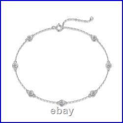 0.7ct Bracelet Lab-Created VVS1/D/Excellent Diamond Test Pass Round Cut