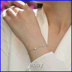 0.7ct Bracelet Lab-Created VVS1/D/Excellent Diamond Test Pass Round Cut