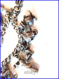 100% Genuine Sterling Silver Vintage Western Charm Bracelet 6 with16 charms 44g 100% Genuine Sterling Silver Vintage Western Charm Bracelet 6 with16 charms 44g