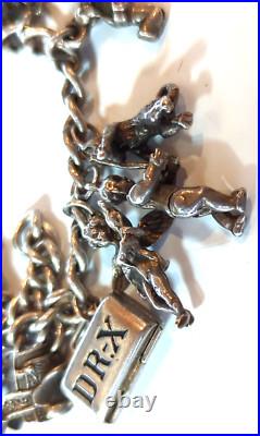 100% Genuine Sterling Silver Vintage Western Charm Bracelet 6 with16 charms 44g 100% Genuine Sterling Silver Vintage Western Charm Bracelet 6 with16 charms 44g