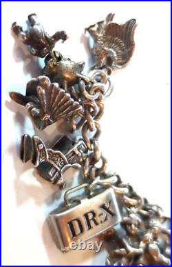 100% Genuine Sterling Silver Vintage Western Charm Bracelet 6 with16 charms 44g 100% Genuine Sterling Silver Vintage Western Charm Bracelet 6 with16 charms 44g
