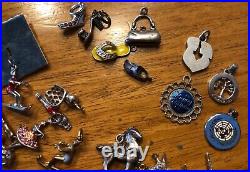 145 grams Vintage Sterling Silver Charms & Bracelets Elco