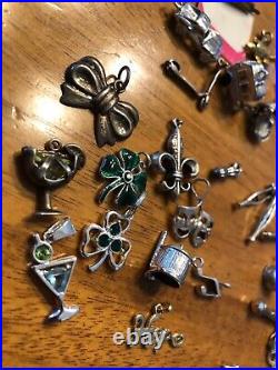 145 grams Vintage Sterling Silver Charms & Bracelets Elco