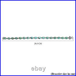 17.3ct Blue Turquoise Tennis Bracelet for Women in Silver