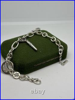 (1825) Mont Blanc Sterling Silver 925 Charm Bracelet