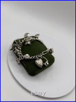 (1886)Sterling Silver Vintage Charm Bracelet