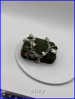 (1886)Sterling Silver Vintage Charm Bracelet