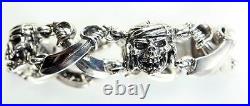 18th Century Sterling Silver Pirate Charm Bracelet