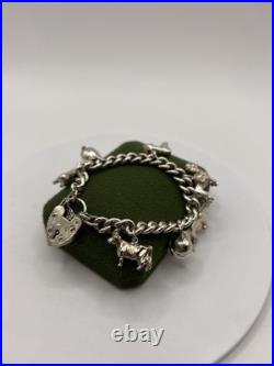 (1913)Sterling Silver Vintage Charm Bracelet