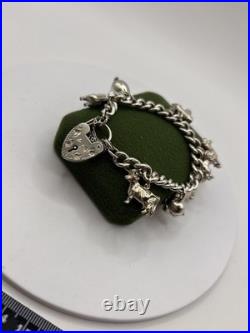 (1913)Sterling Silver Vintage Charm Bracelet