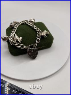 (1913)Sterling Silver Vintage Charm Bracelet