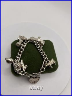 (1913)Sterling Silver Vintage Charm Bracelet