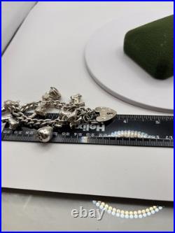 (1913)Sterling Silver Vintage Charm Bracelet