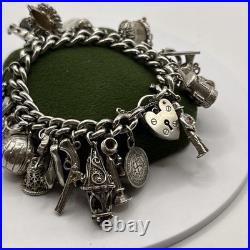 (1999) Vintage Sterling Silver Charm Bracelet