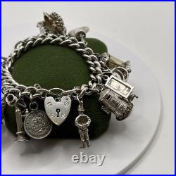(1999) Vintage Sterling Silver Charm Bracelet