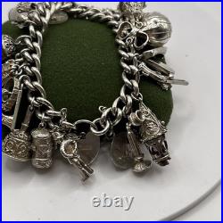 (1999) Vintage Sterling Silver Charm Bracelet