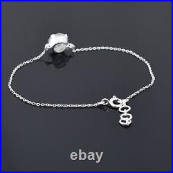 2.20 Ct Off-White Diamond Pear Cut Chain Charm Bracelet Bracelet 925