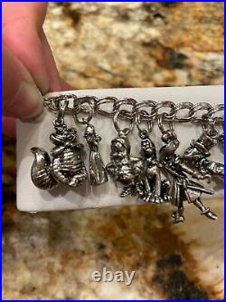 20 Disney Charms & Bracelet Sterling Silver by New England Collector Society