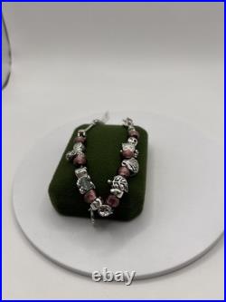 (2010) Sterling Silver 925 Charm Bracelet With Charms