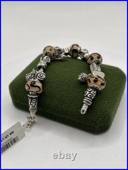 (2010) Sterling Silver 925 Charm Bracelet With Charms