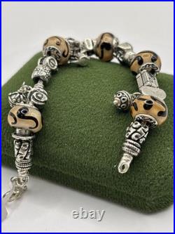 (2010) Sterling Silver 925 Charm Bracelet With Charms