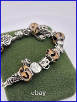 (2010) Sterling Silver 925 Charm Bracelet With Charms