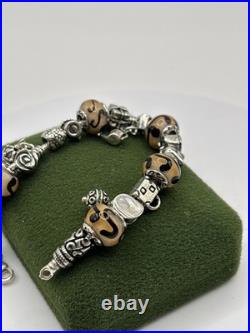 (2010) Sterling Silver 925 Charm Bracelet With Charms