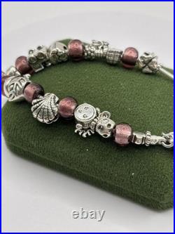 (2010) Sterling Silver 925 Charm Bracelet With Charms
