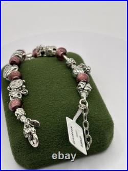 (2010) Sterling Silver 925 Charm Bracelet With Charms