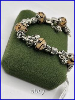 (2010) Sterling Silver 925 Charm Bracelet With Charms