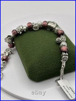 (2010) Sterling Silver 925 Charm Bracelet With Charms