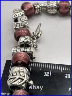 (2010) Sterling Silver 925 Charm Bracelet With Charms
