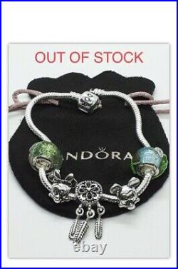 21cm pandora bracelet +5 charms 925 sterling silver plated birthday gift 4 her