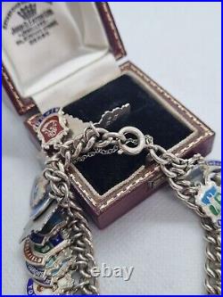 (23)Sterling Silver Charm Bracelet 67.6 Grams