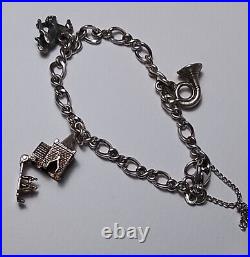 3 x Vintage 925 silver charm bracelets