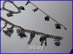 3 x Vintage 925 silver charm bracelets