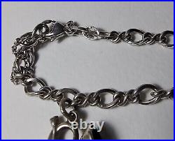 3 x Vintage 925 silver charm bracelets