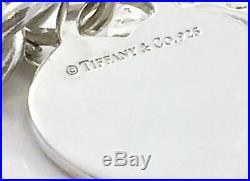 $310 Return To Tiffany & Co Silver Heart Tag Charm Bracelet 7.5 /35 gr 19081