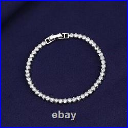 3mm Diamond Studded Luxury White Gold Tennis Chain Bracelet Jewellery Gift