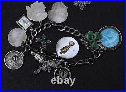 4 sterling silver 925 charm bracelets 169 grams total