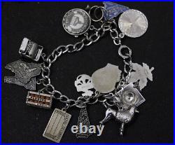 4 sterling silver 925 charm bracelets 169 grams total