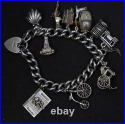 4 sterling silver 925 charm bracelets 169 grams total