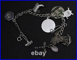 4 sterling silver 925 charm bracelets 169 grams total