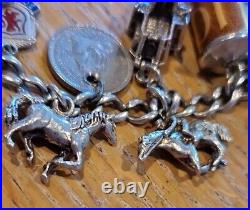 46g 14 Plus Antique Silver Charms on Bracelet Free P&P UK