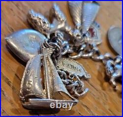 46g 14 Plus Antique Silver Charms on Bracelet Free P&P UK