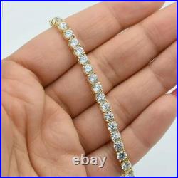 5.00 Carat Round Cut VVS1 Diamond Tennis Ladies Bracelet Yellow Gold Over