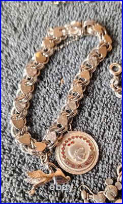 5 Sterling Silver Charm Bracelet 182 Grams Charms Vtg Estate Disney 5 Sterling Silver Charm Bracelet 182 Grams Charms Vtg Estate Disney