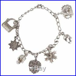 54236 auth ALEXANDER MCQUEEN silver Charms Chain Bracelet